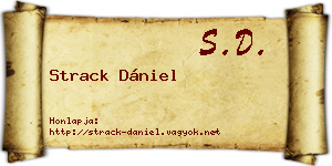 Strack Dániel névjegykártya